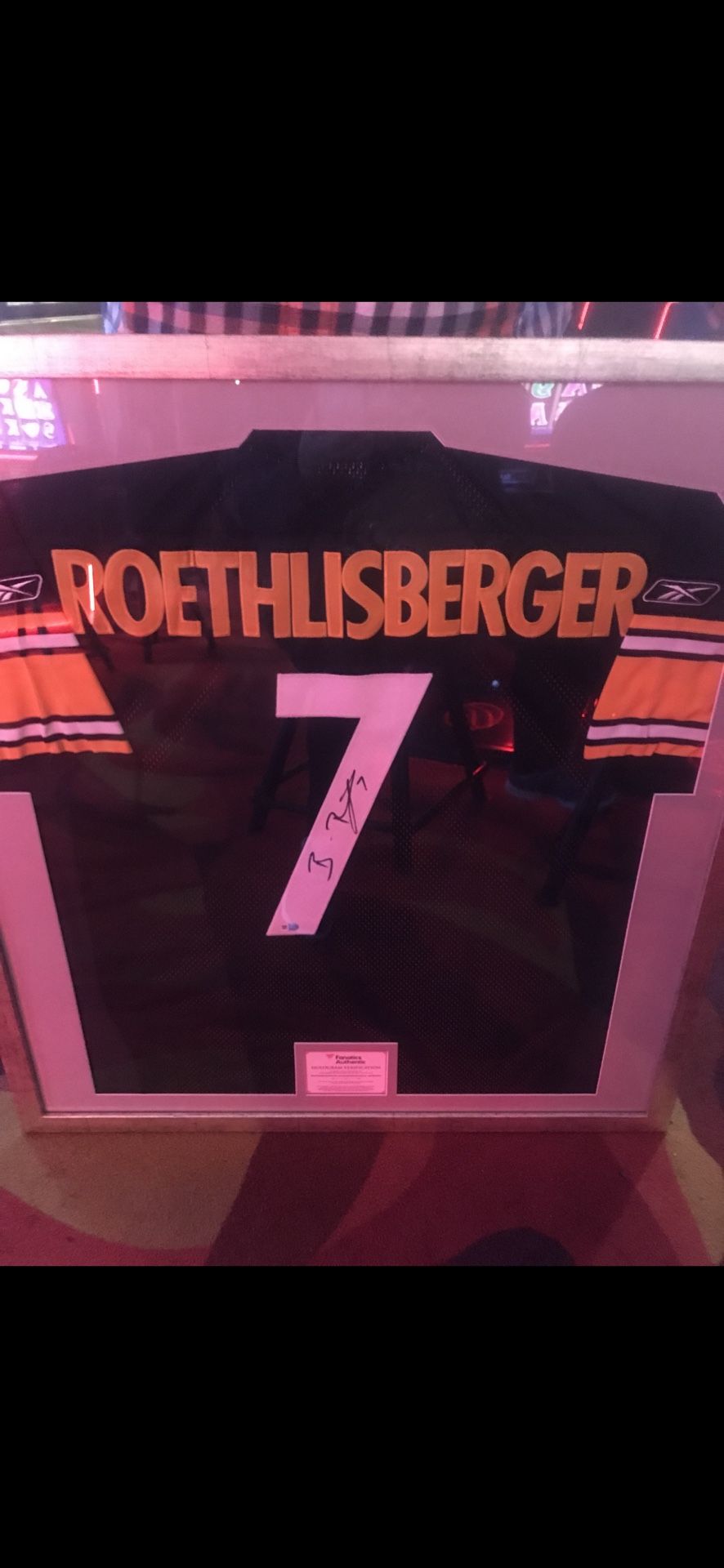 Autographed Reebok Ben Roethlisberger Signed Nfl Jersey