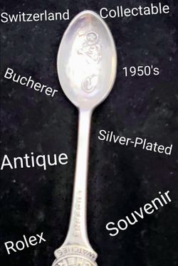 Antique Silver-Plated Souvenir Spoon (Rolex)