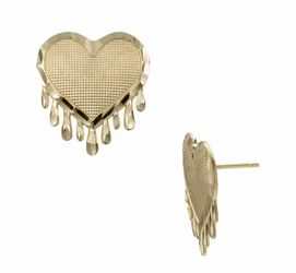 Dripping Heart Studs.