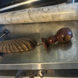 ANTIQUE Vintage wood finials, knob, turnings ornate wood pieces