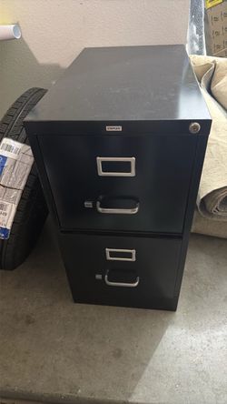 Black two drawer staples filing cabinet