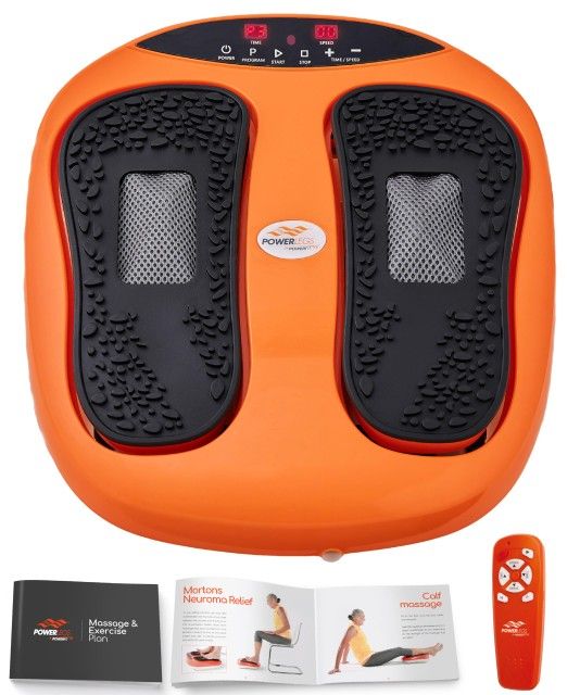 POWER LEGS ELECTRIC FOOT MASSAGER MACHINE WITH REMOTE CONTROL, ADJUSTABLE SPEED, VIBRATION - CALF MASSAGER - FEET MASSAGER FOR NEUROPATHY PAIN RELIEF,