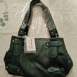 Chic Green Shoulder Bag by dmargeax
