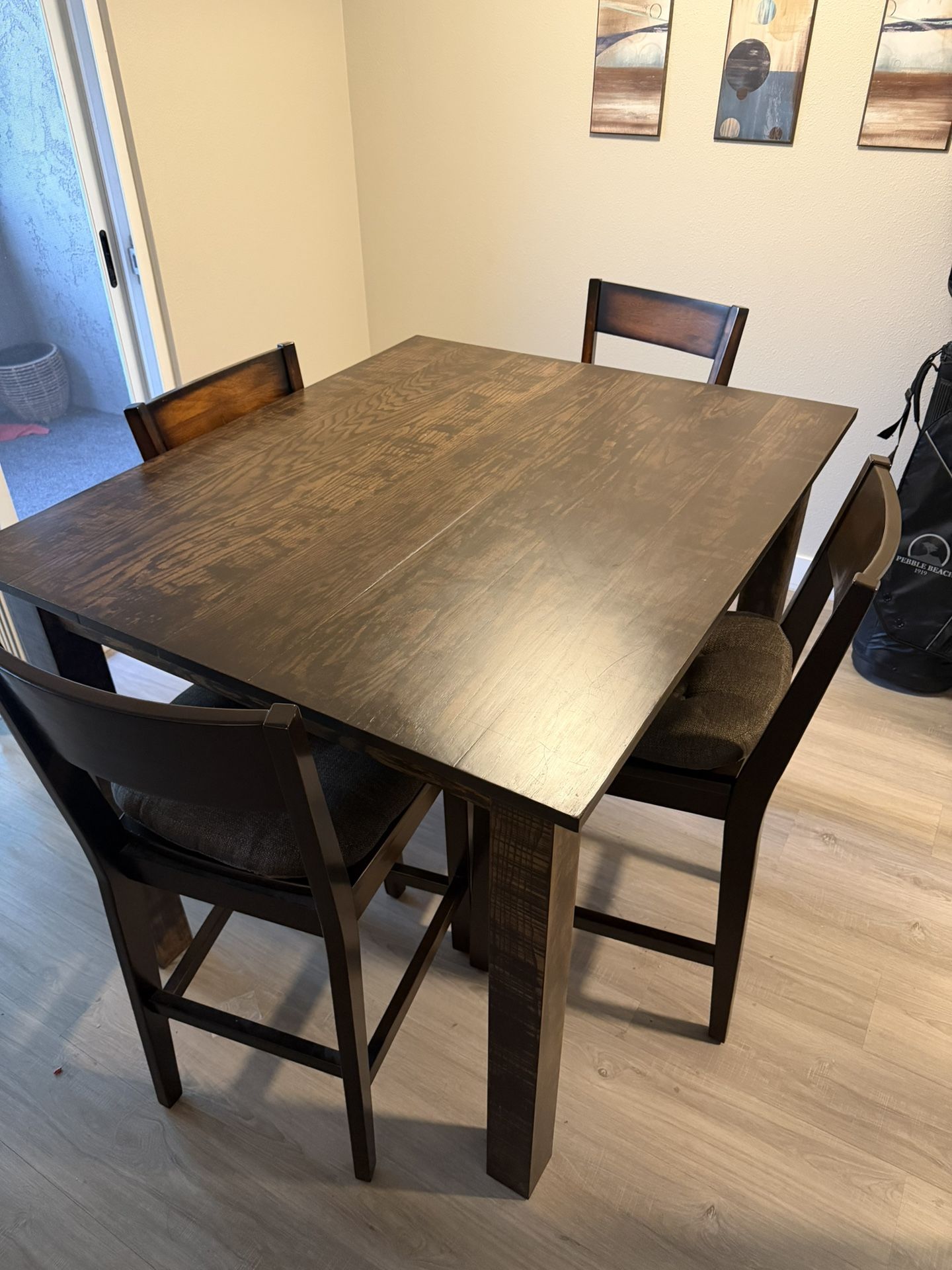 Homemade Table with chairs 36.5” x 46.5”