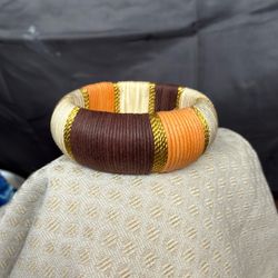 Semi New Guess Casual Elegant Bracelet With A Hint Of Golden Laces.