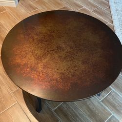 36” Round Patina Top Coffee Table 