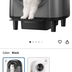 Automatic Cat Litter Box Self Cleaning,Smart Litter Box with 10 Safety Sensor Radars,100L Electric C