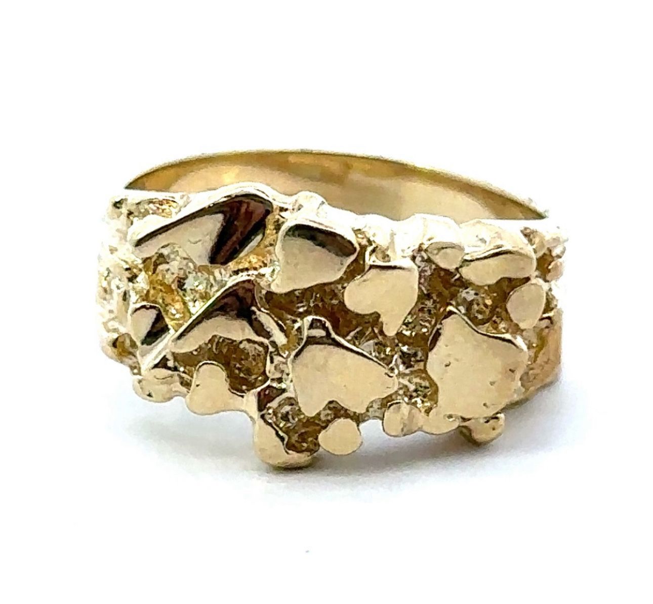 Men’s 10k Nugget Yellow Gold Ring GP3116189