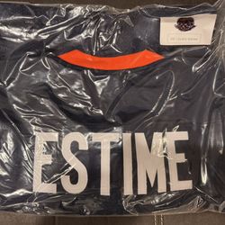 Audric Estime Signed Custom Navy Denver Broncos Jersey BECKETT WITNESS COA