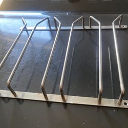 Metal Chrome Under Cabinet Wine Glass Rack