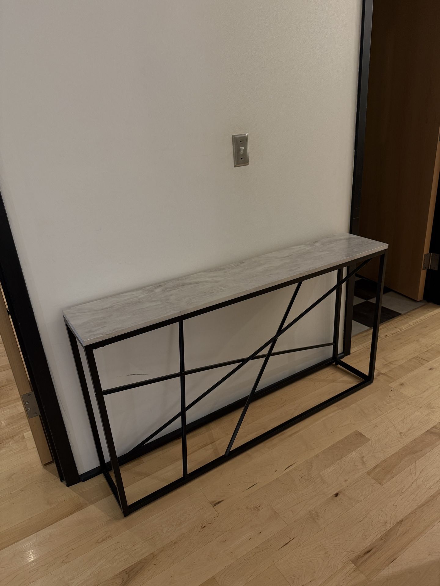Faux Marble Console Table