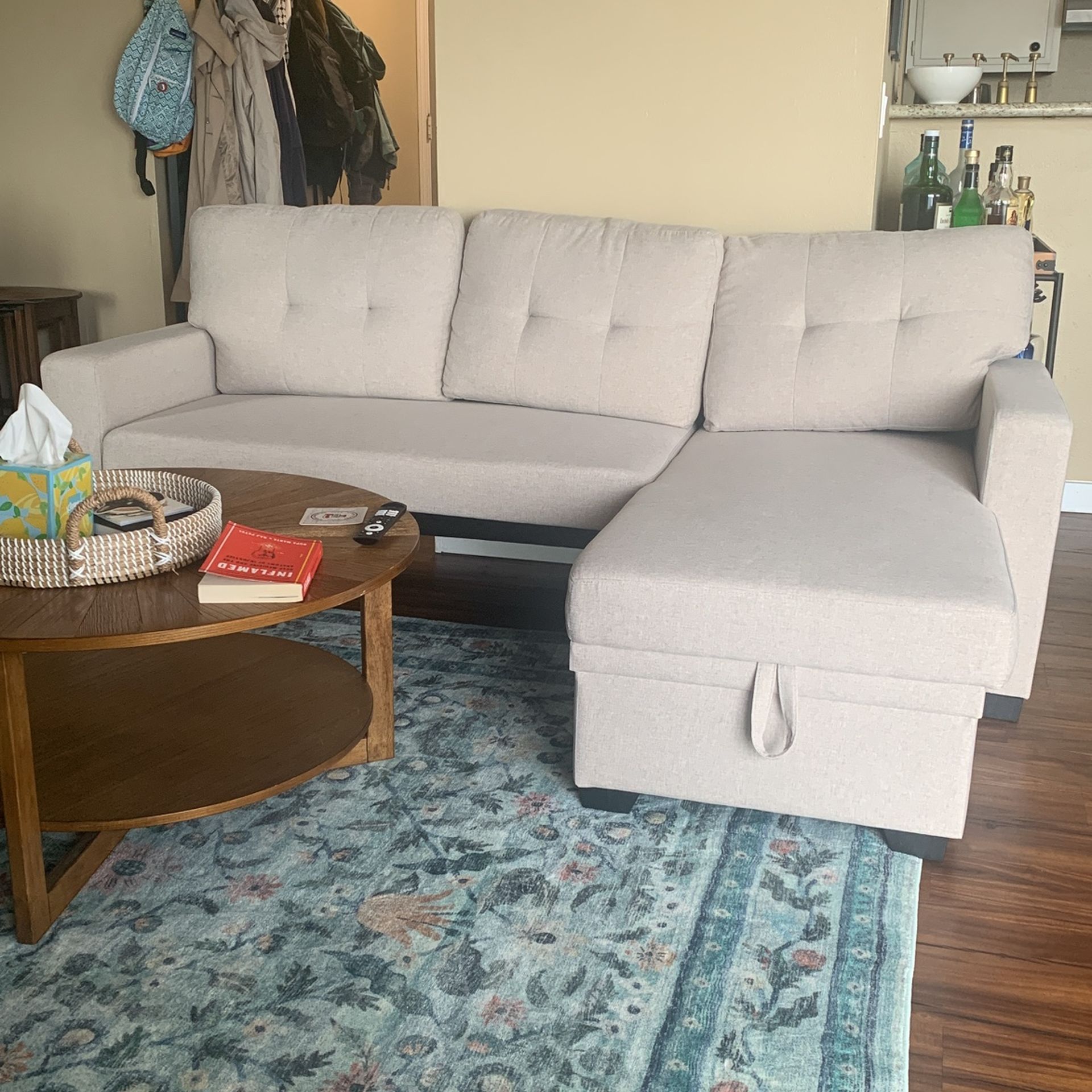 Sectional couch for small space (seats 3)