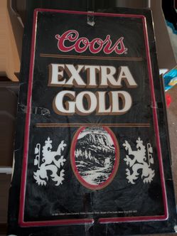 Two antique beer signs work great
