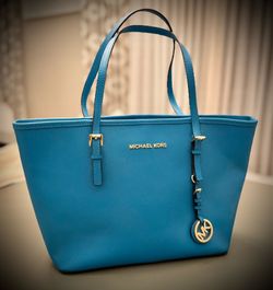 Michael Kors Travel Bag Purse Summer Blue