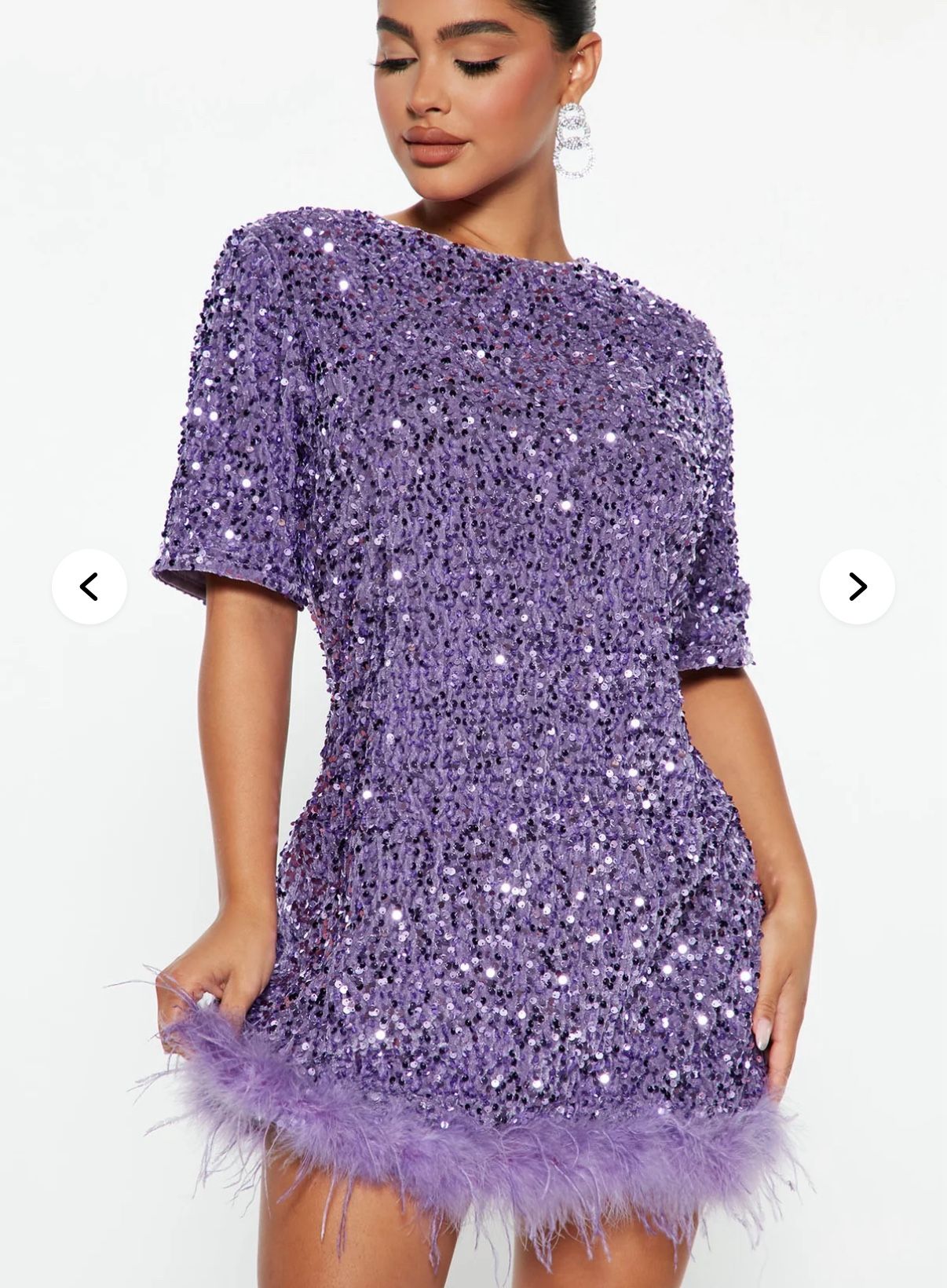 Small - Purple Glitter Dress