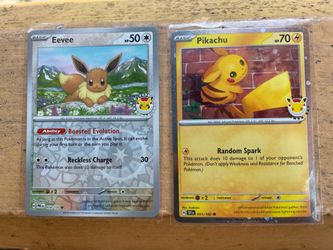 Pokemon- Pokemon day promos Evee ,Pikachu *MINT*