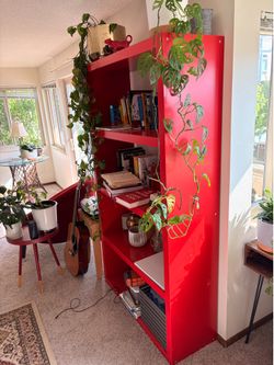 Red Shelving Unit