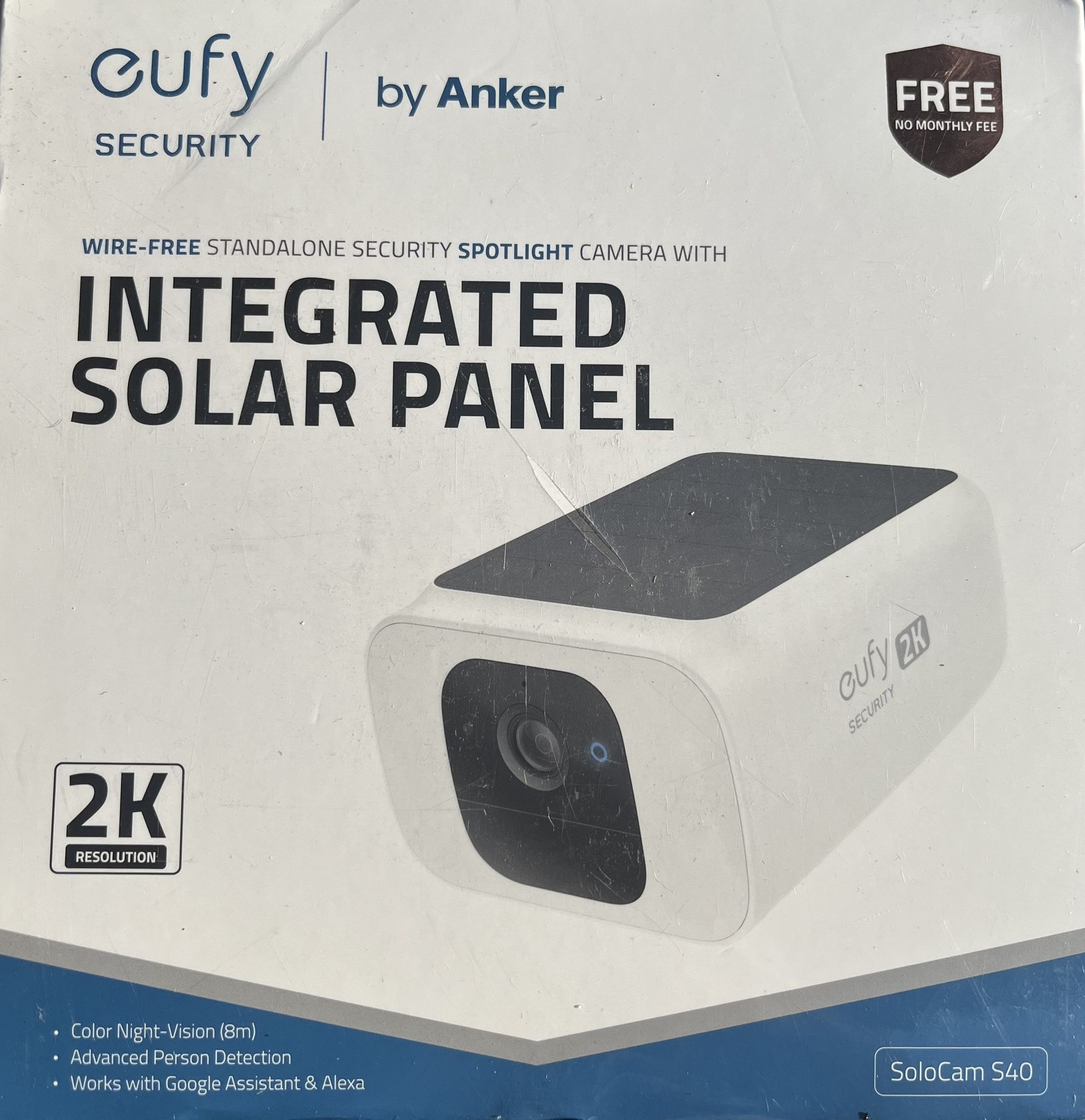 Eufy SECURITY WIRE-FREE STANDALONE SECURITY SPOTLIGHT CAMERA WITH INTEGRATED SOLAR PANEL