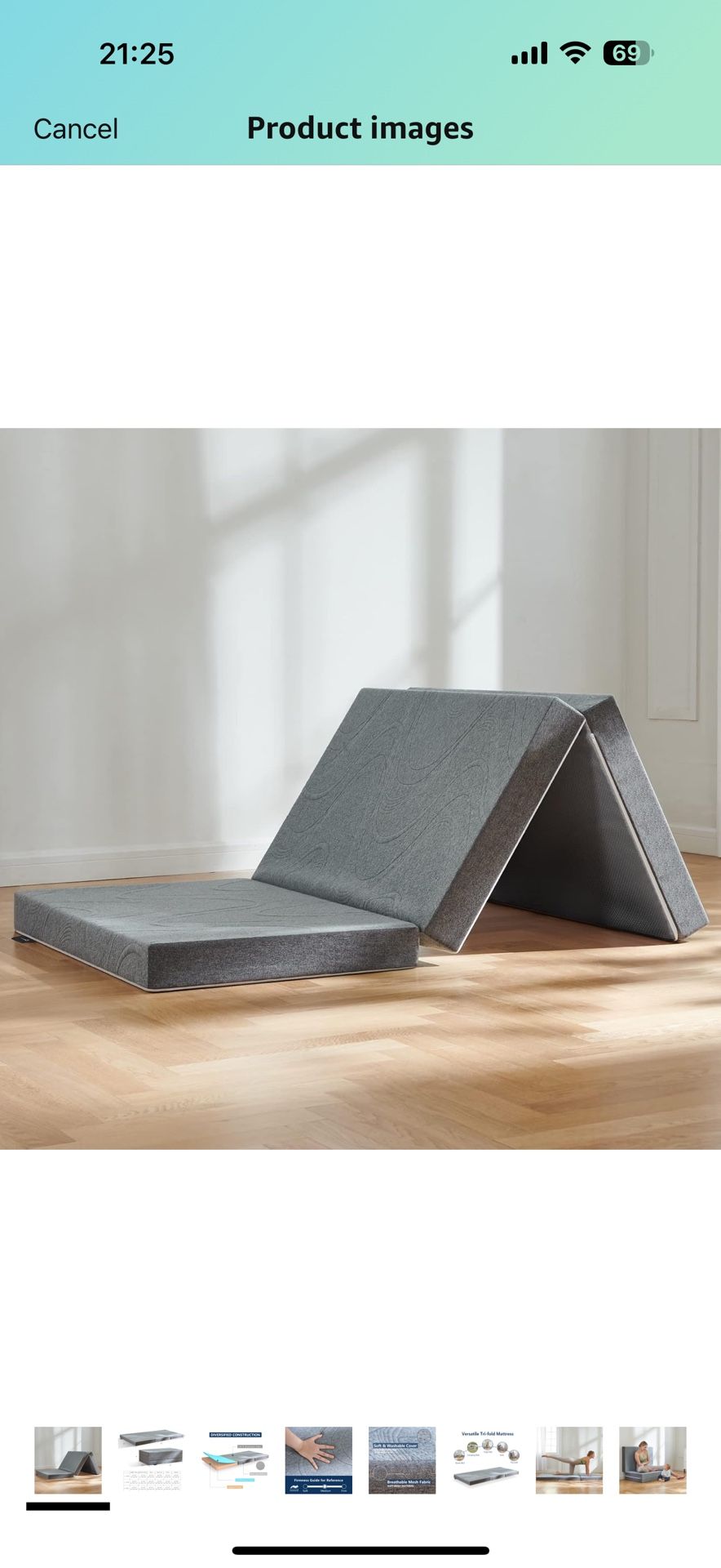 Folding Mattress With Arm Rest Pillow