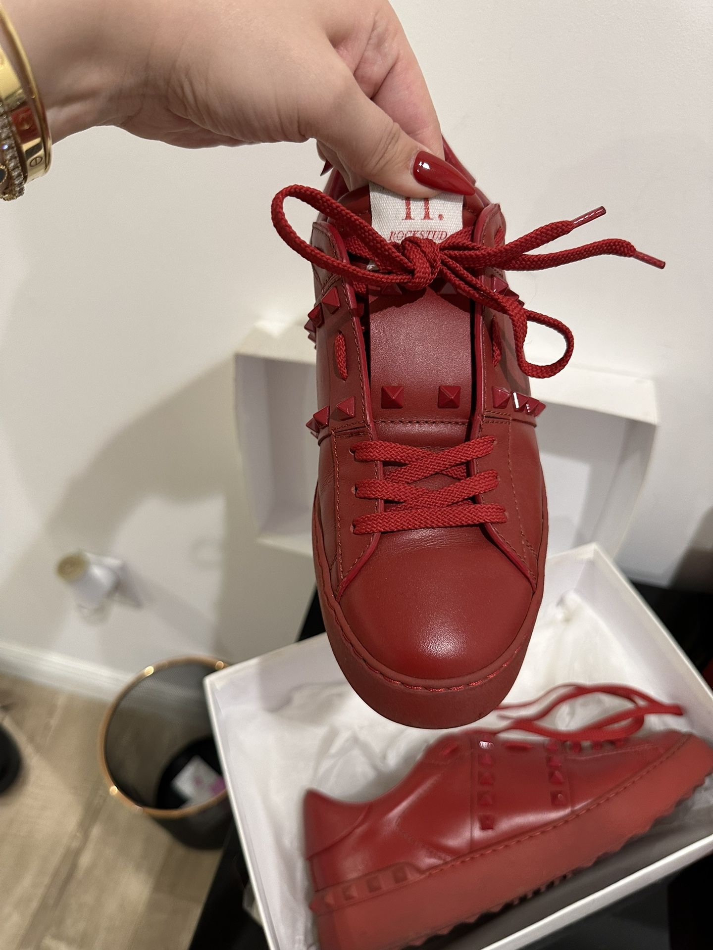 Valentino Rockstud Red Sneakers