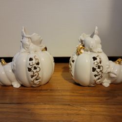 Lenox Pumpkin Candle Holders 