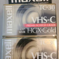 Maxwell vhs-C Tapes Sealed 4 Pk