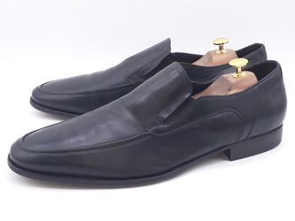 Bruno Magli Black Leather Slip On Loafers Mens Dress Shoes Size US 13 M