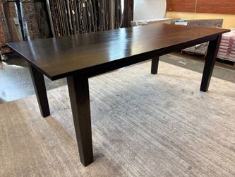 Dark Wood Modern Farmhouse Rectangular Dining Table