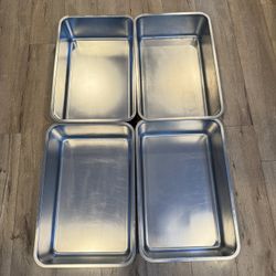 Stainless Steel Cat Litter Boxes (Extra Large) (Set of 4)