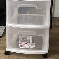 MOVING OUT SALE plastic drawers with wheels