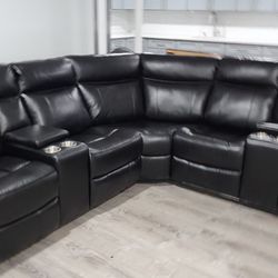 Power Reclining Sectional In Stock For Fast Delivery 