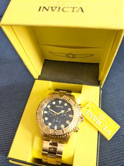 INVICTA Men's Pro-Diver Quartz 47mm Gold /Blue Dial