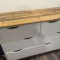 Rustic Farmhouse White Bedroom Dresser 