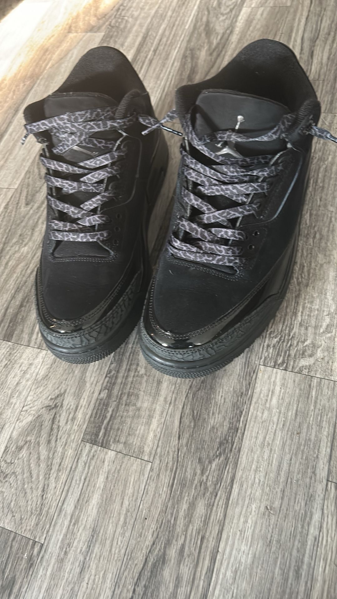 Jordan 3 Black Cats Like New No Box Size 9