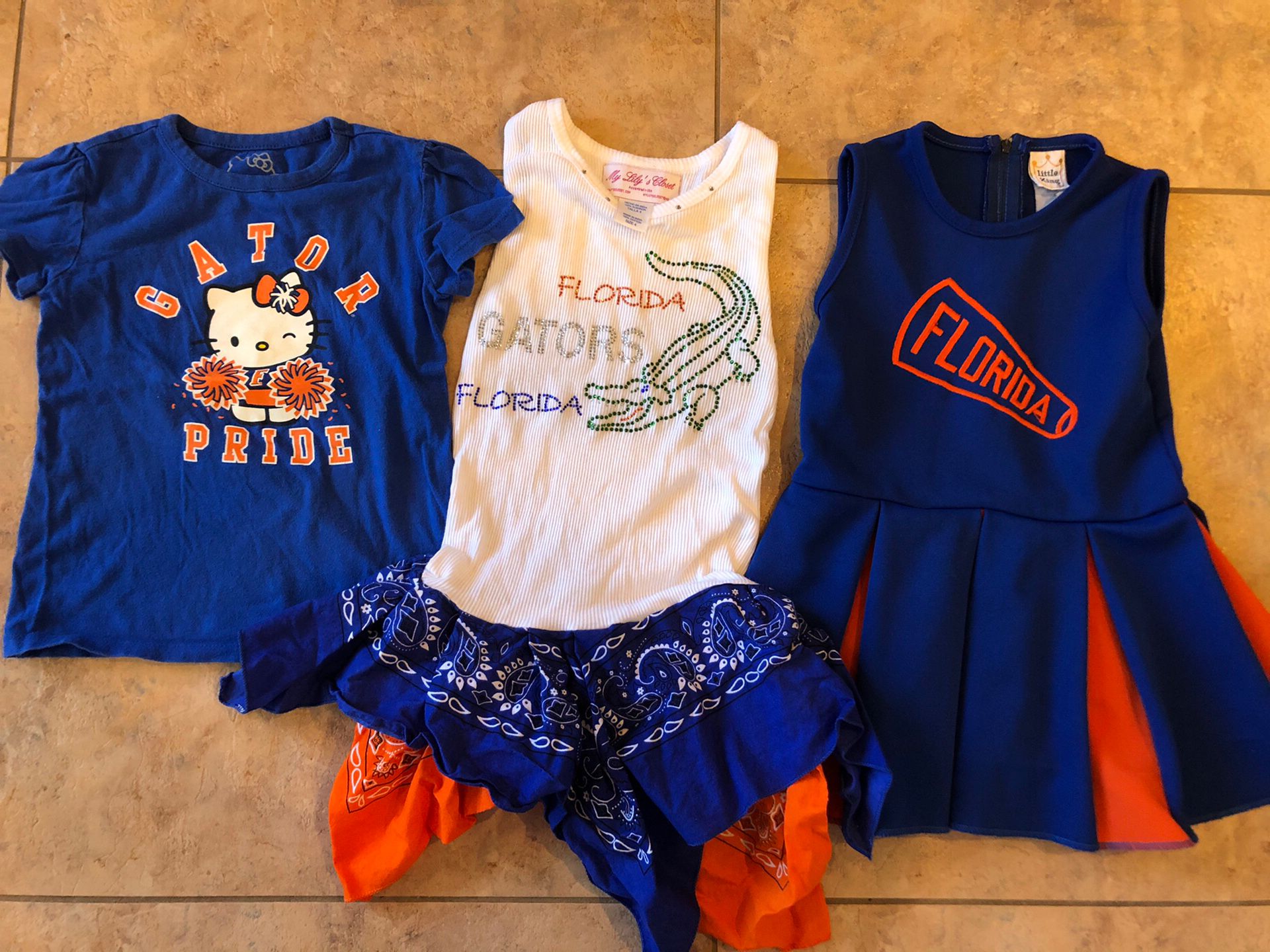FL Gators Cheerleader Outfit, Dress, and Shirt