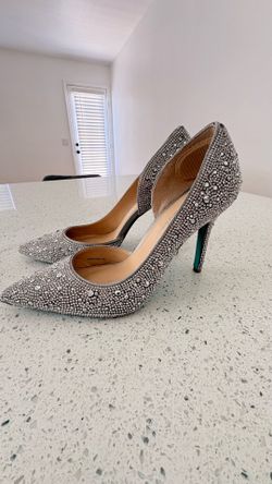 Betsey Johnson rhinestone heels 8.5