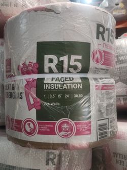 Insulation R15 Roll $18 each Covers 30sqft