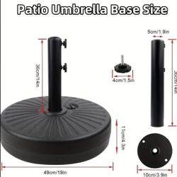 🌂 Heavy Duty Patio Umbrella Base – 50LB 🌂 📍 Pickup Location: S. Durango & 215 near IKEA  💲 $25 – Brand New  Strong water-fillable umbrella stand p