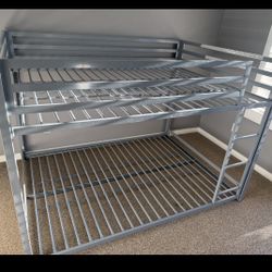 Full Bunk bed Frame and Two Mattresses 
