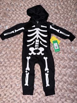 Toddler Boys Skeleton Jumpsuit Halloween Costume