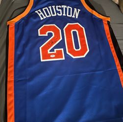 Allan Houston Signed New York Knicks #20 Jersey PSA Authenticated Autograph