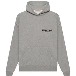 Dark oat meal essential hoodie size small