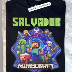 Personalized Minecraft Birthday Boy Shirt 💚 I can do any design