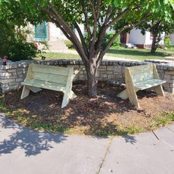 Handmade Wooden Outdoor Benches ($175 per)