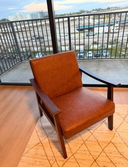 Brown accent chair