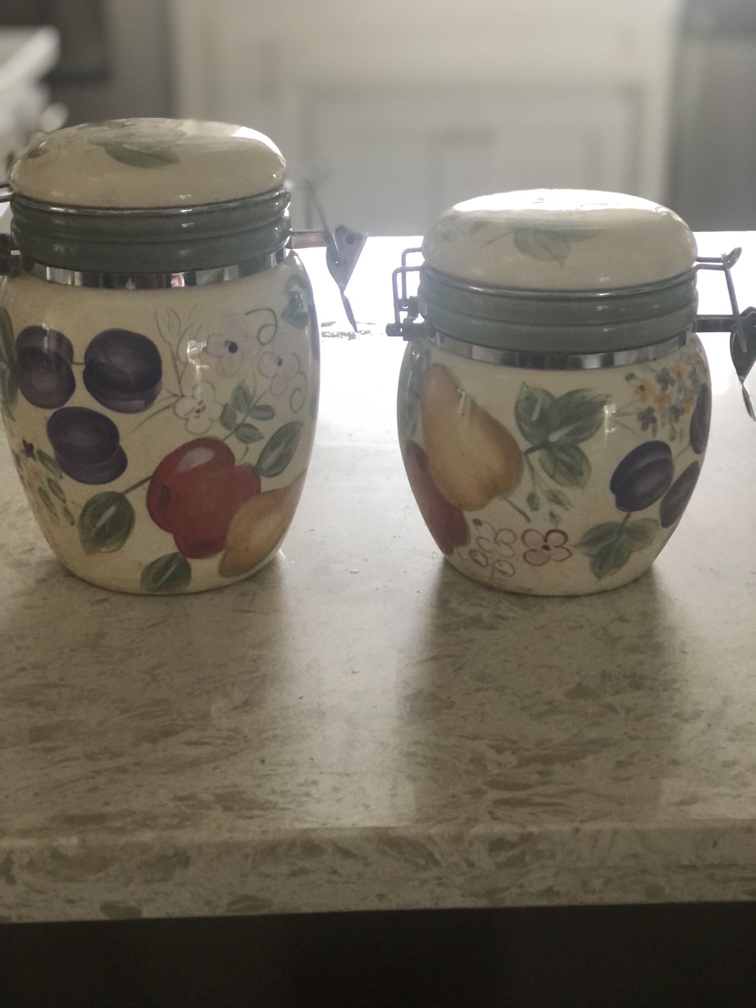 Two Beautiful Canisters, Almost New.