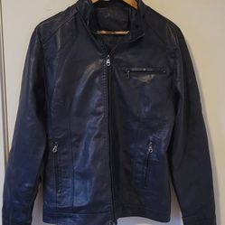 Beautiful Blue Leather Jacket