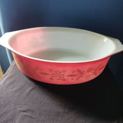 Vintage 045 Pyrex Golden Poinsettia Casserole i