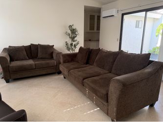 NEW soft brown couches set of 2