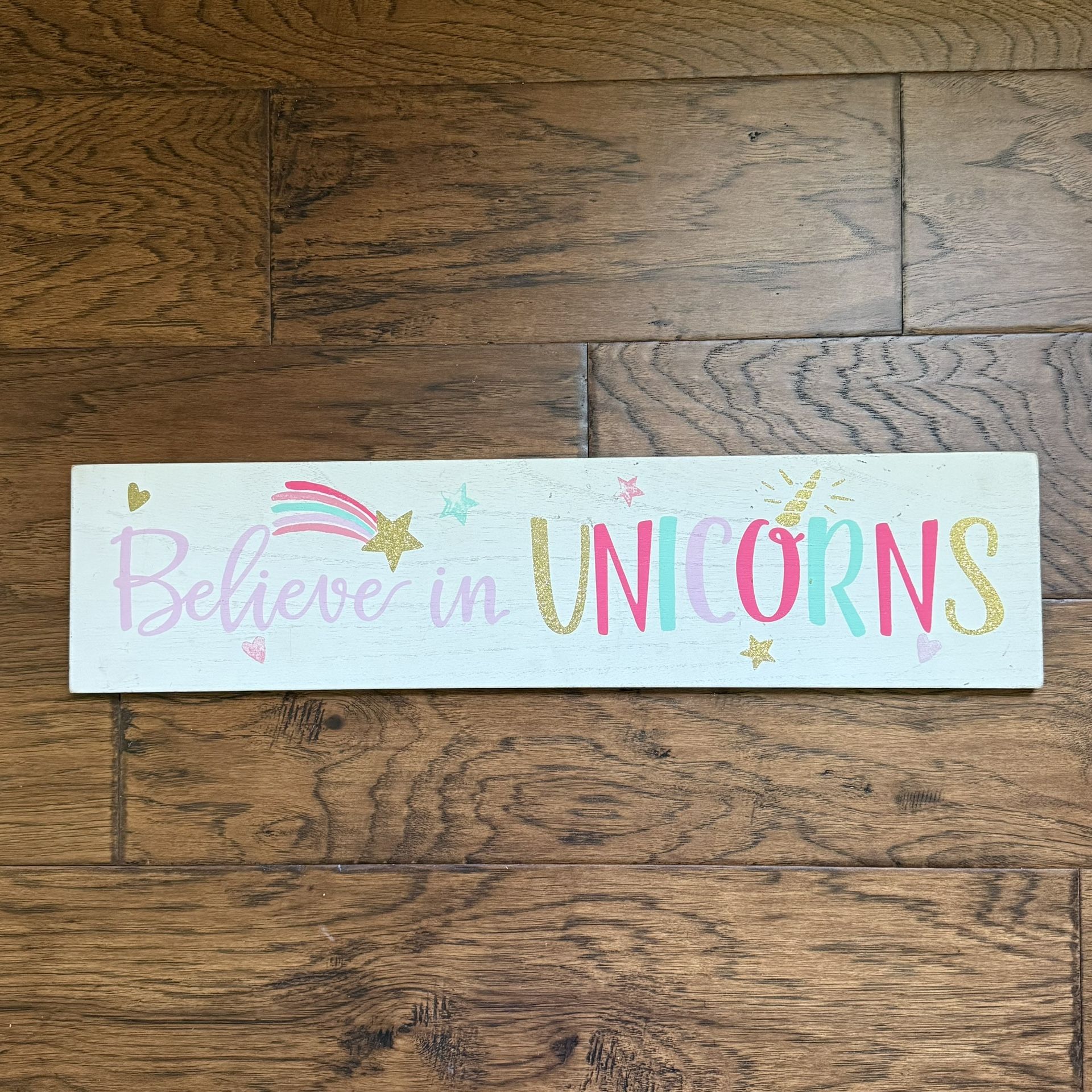 Hobby lobby “ Believe In Unicorns” Wall Decor